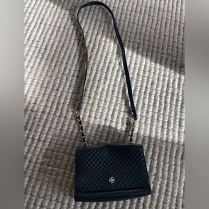 Tory Burch Navy Blue Quilted Crossbody Bag
